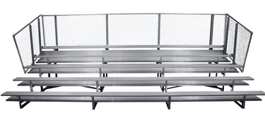 Spectator Stationary 15' Bleacher, 5 Row, Double Foot Plank